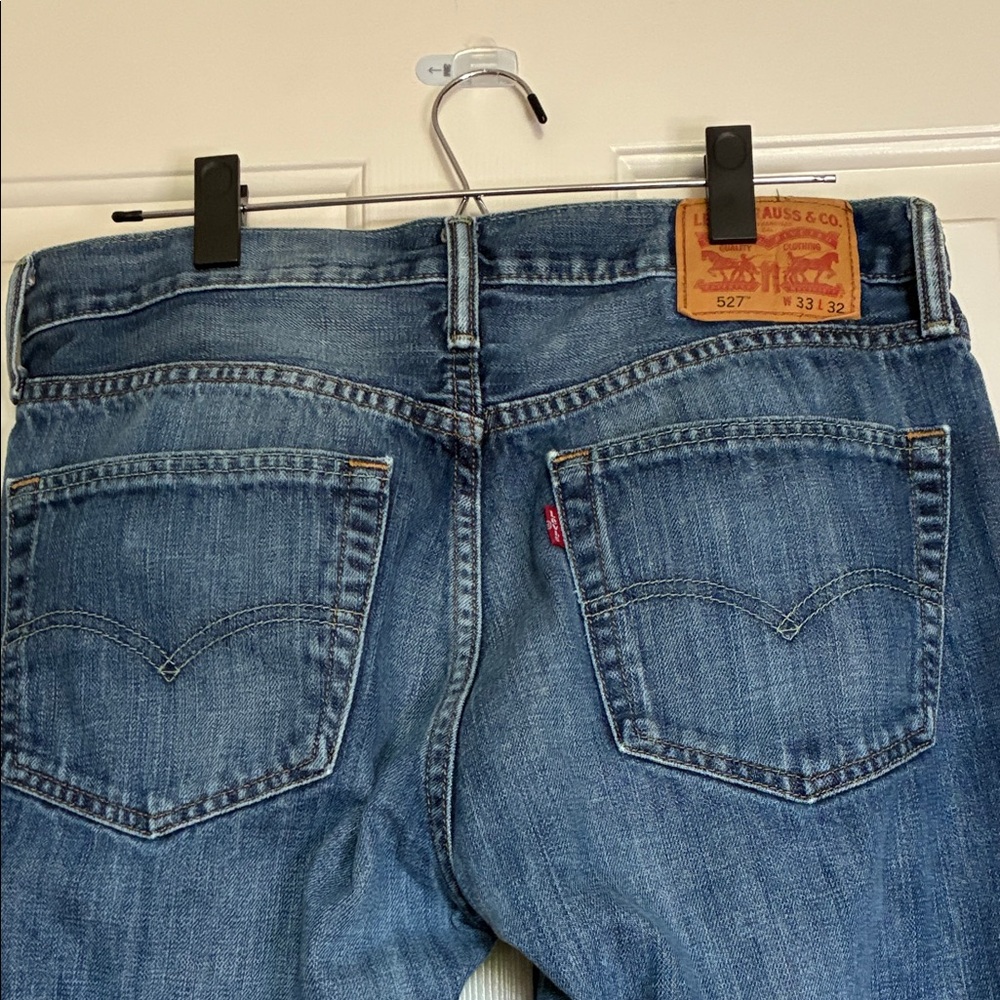 Levi's Men's Straight Jeans - Classic Blue - Picture 8 of 13